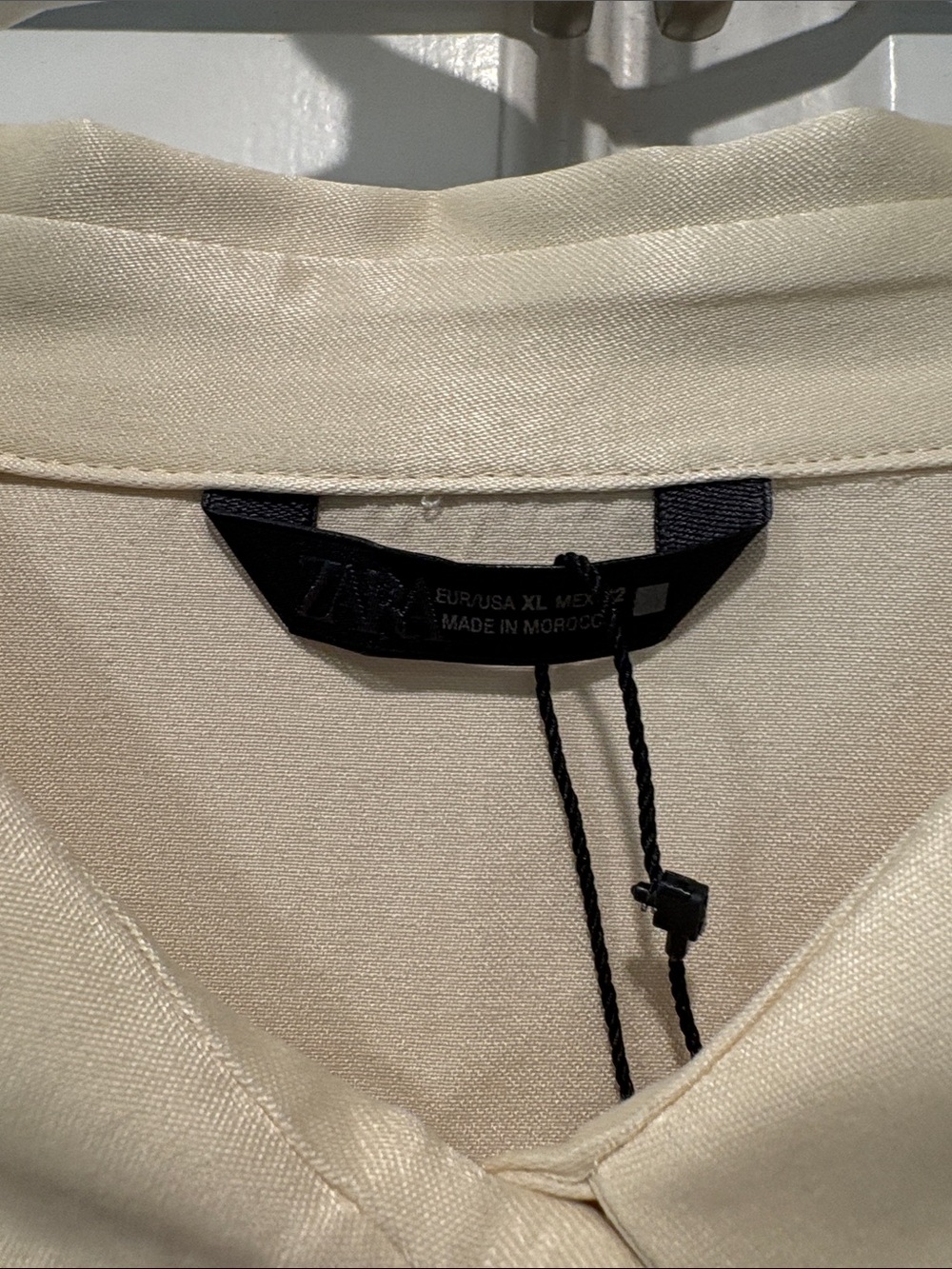 Zara Cream Lace-Hem Button Blouse - Picture 2 of 7